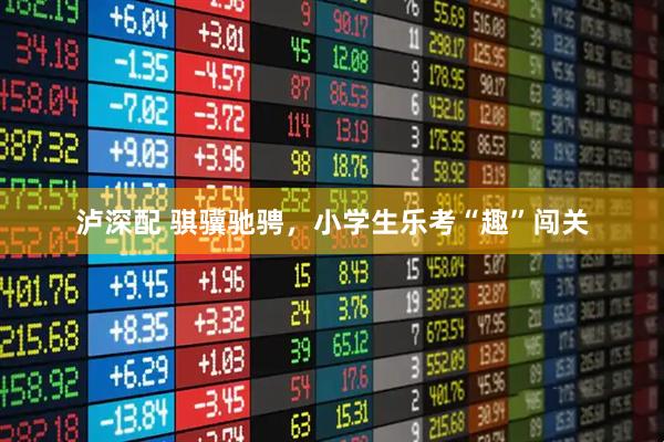 泸深配 骐骥驰骋，小学生乐考“趣”闯关